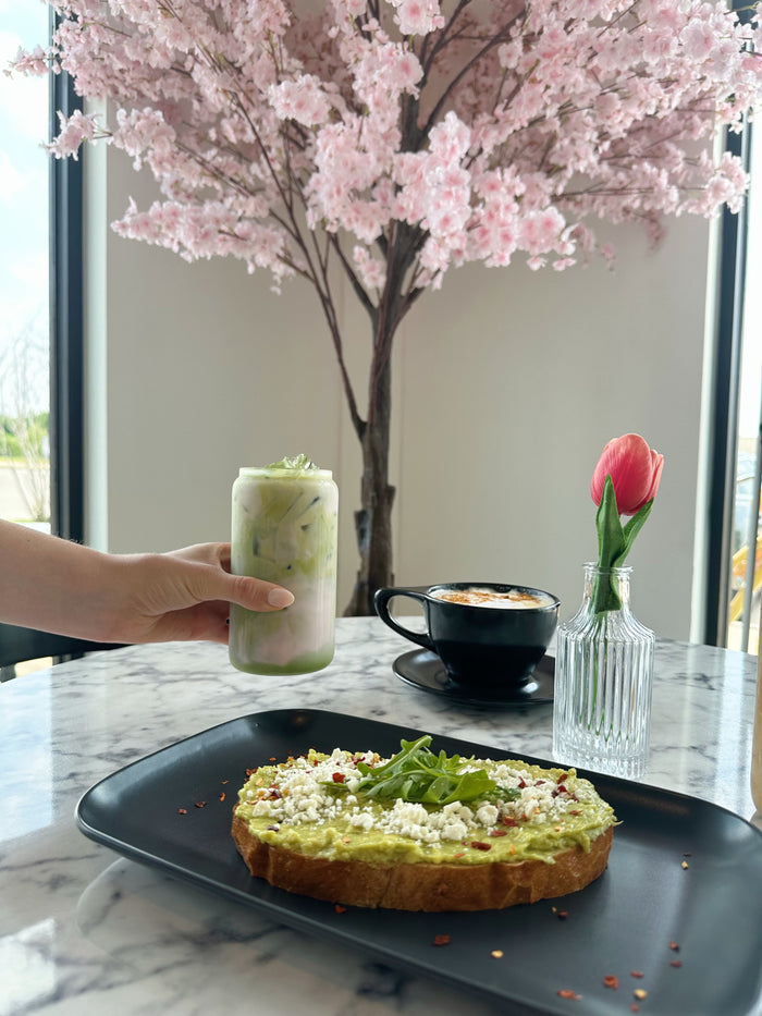 Matcha and a stamp